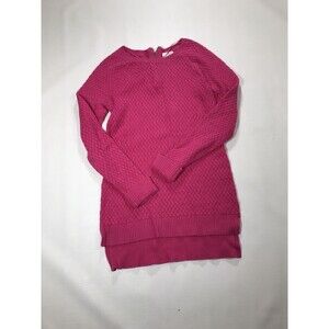 Crown & Ivy Pink Cable Knit Tunic Sweater Size Xs